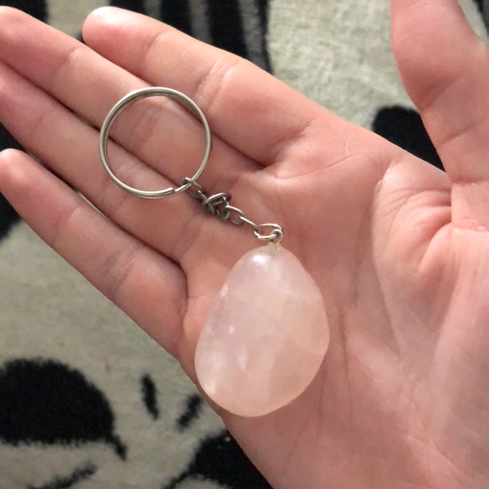 pink crystal key chain